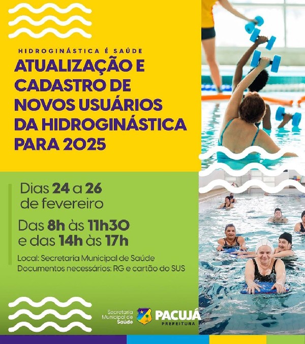 Atualização e Cadastro de Novos Usuários da Hidroginástica para 2025!